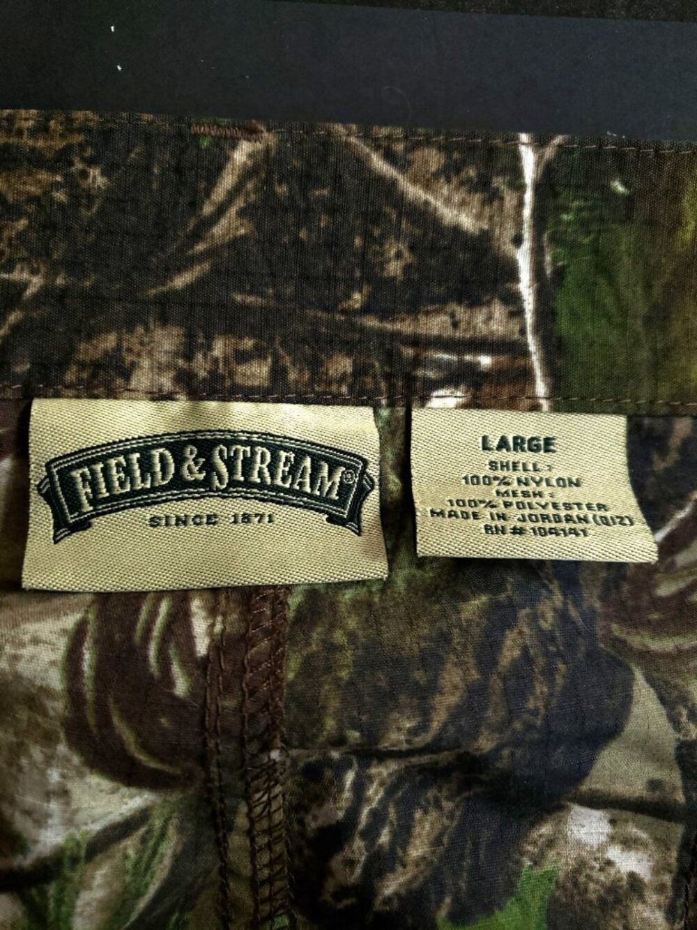 Field & Stream Mens Large Camouflage Nylon Cargo Hunting Pants With Elastic Wais - Picture 8 of 10